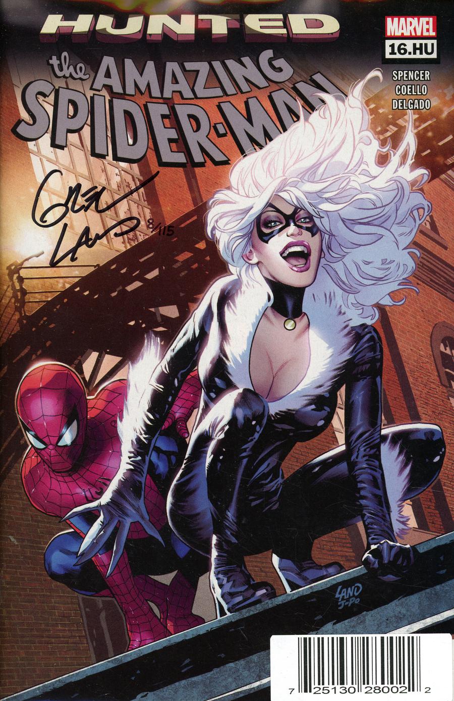 Amazing Spider-Man Vol 5 #16 HU Cover B DF Signed By Greg Land