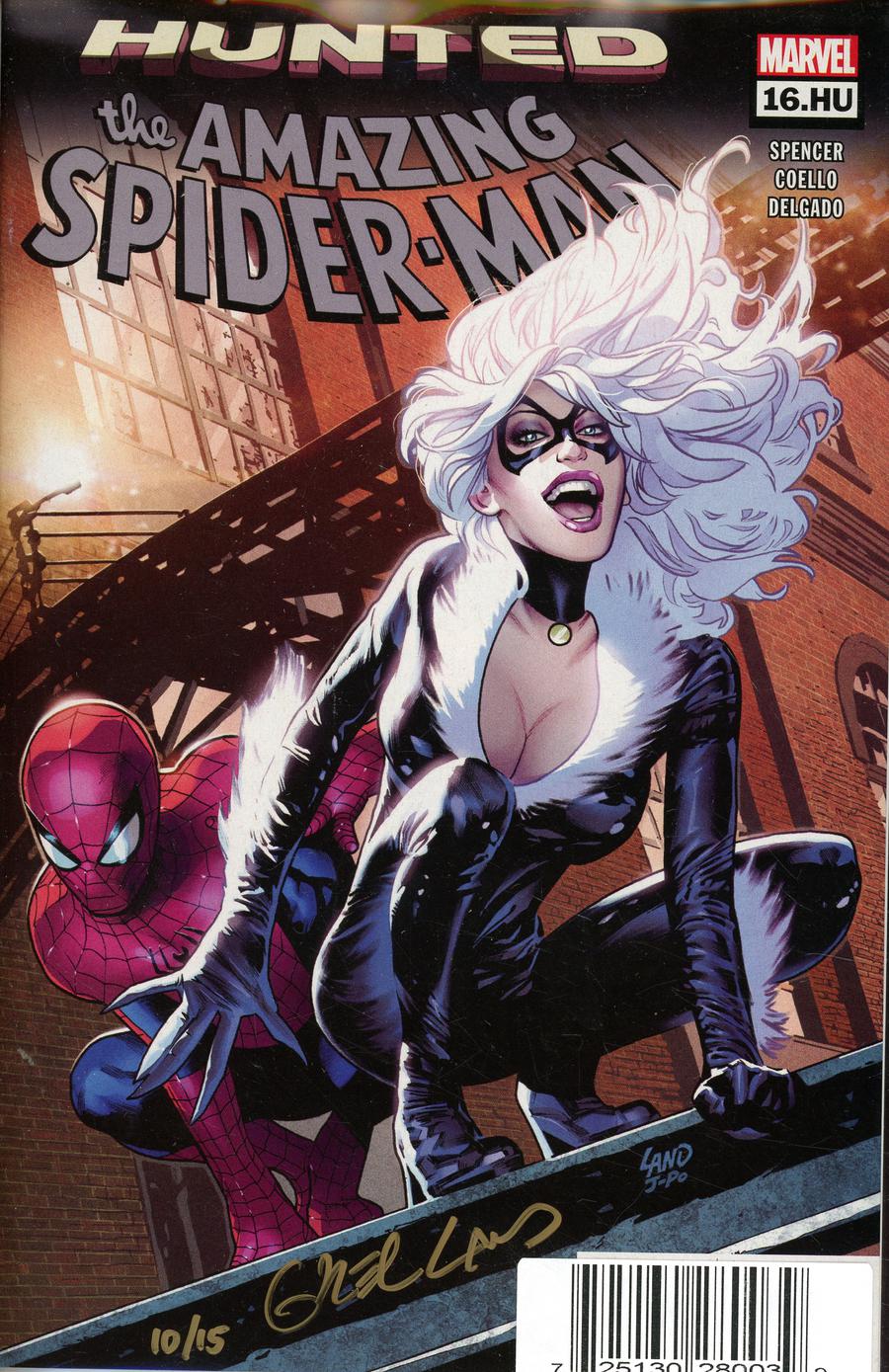 Amazing Spider-Man Vol 5 #16 HU Cover C DF Gold Signature Series Signed By Greg Land
