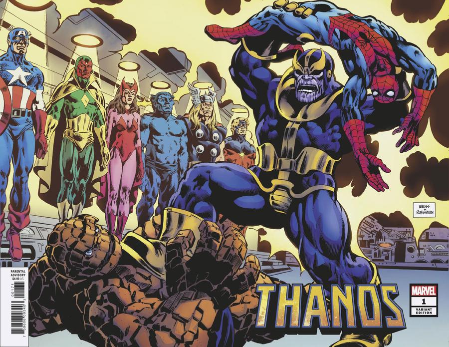 Thanos Vol 3 #1 Cover H Incentive Alan Weiss Hidden Gem Wraparound Cover