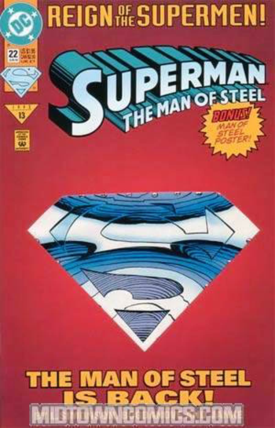 Superman The Man Of Steel #22 Cover B Collectors Edition Without Poster