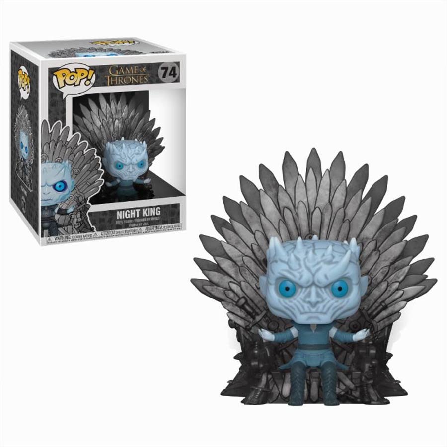 POP Television Game Of Thrones 74 Night King Sitting On Iron Throne Deluxe Vinyl Figure