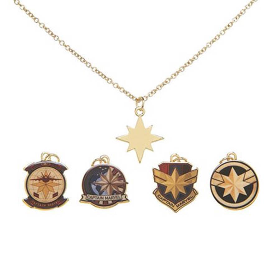 Captain Marvel Movie Charmed Necklace