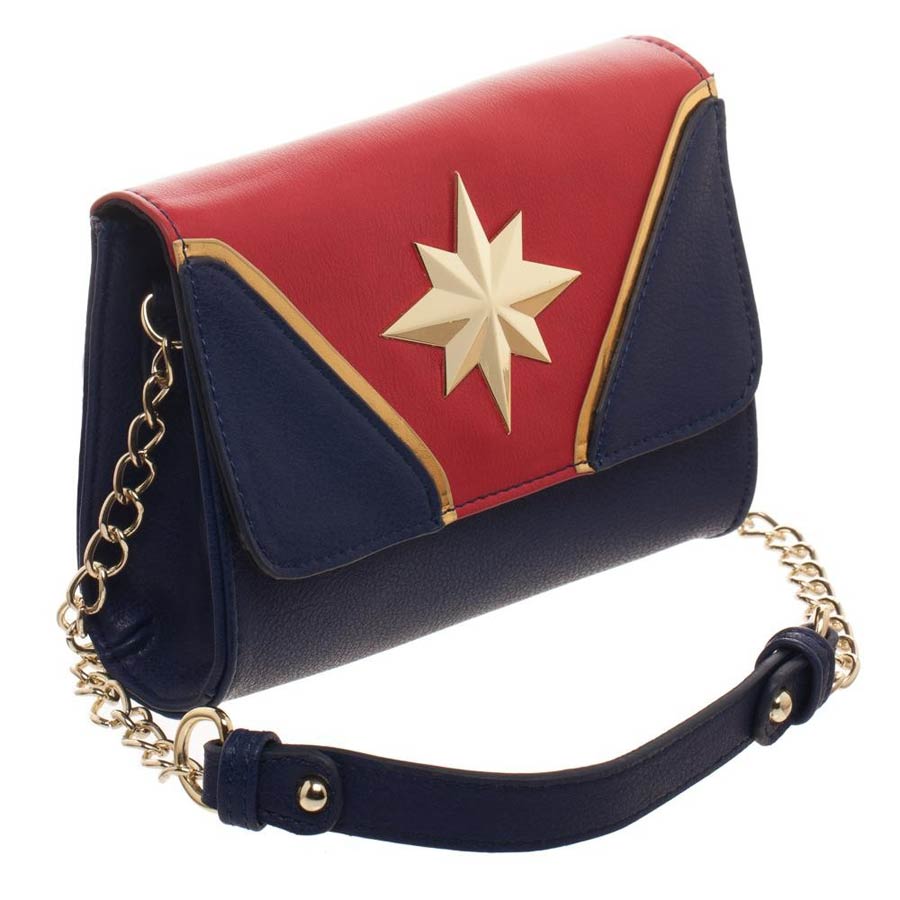 Captain Marvel Movie Crossbody Suit Handbag