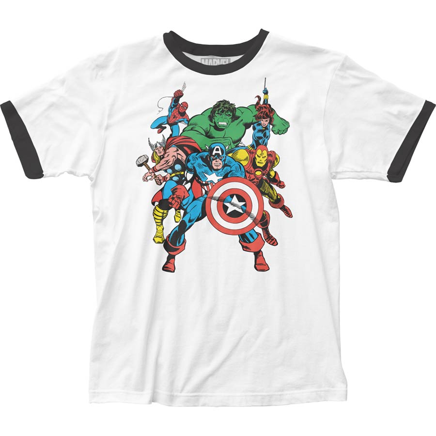 Avengers Fitted White T-Shirt Large