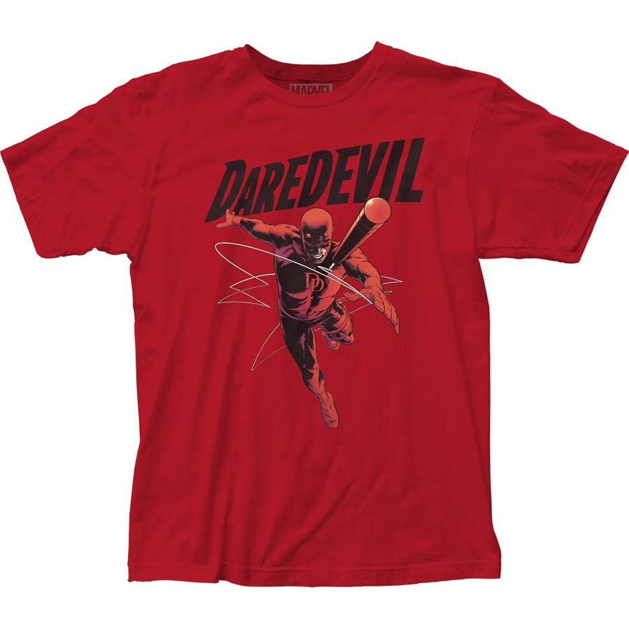 Daredevil Attack Fitted Red T-Shirt Large