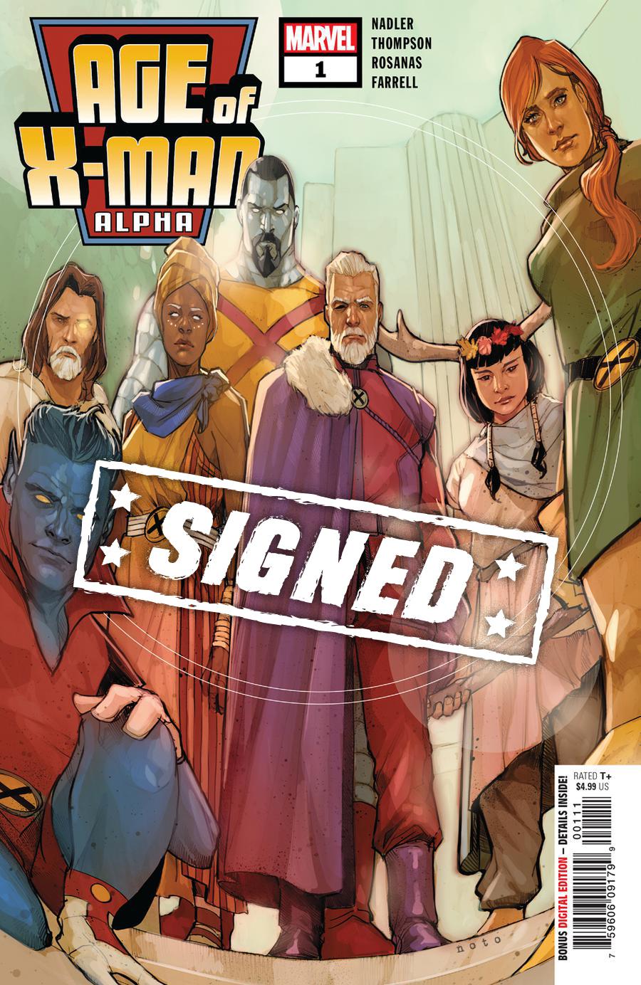 Age Of X-Man Alpha #1 Cover G Regular Phil Noto Cover Signed By Zac Thompson & Lonnie Nadler