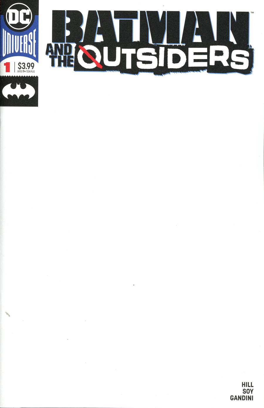 Batman And The Outsiders Vol 3 #1 Cover C Variant Blank Cover