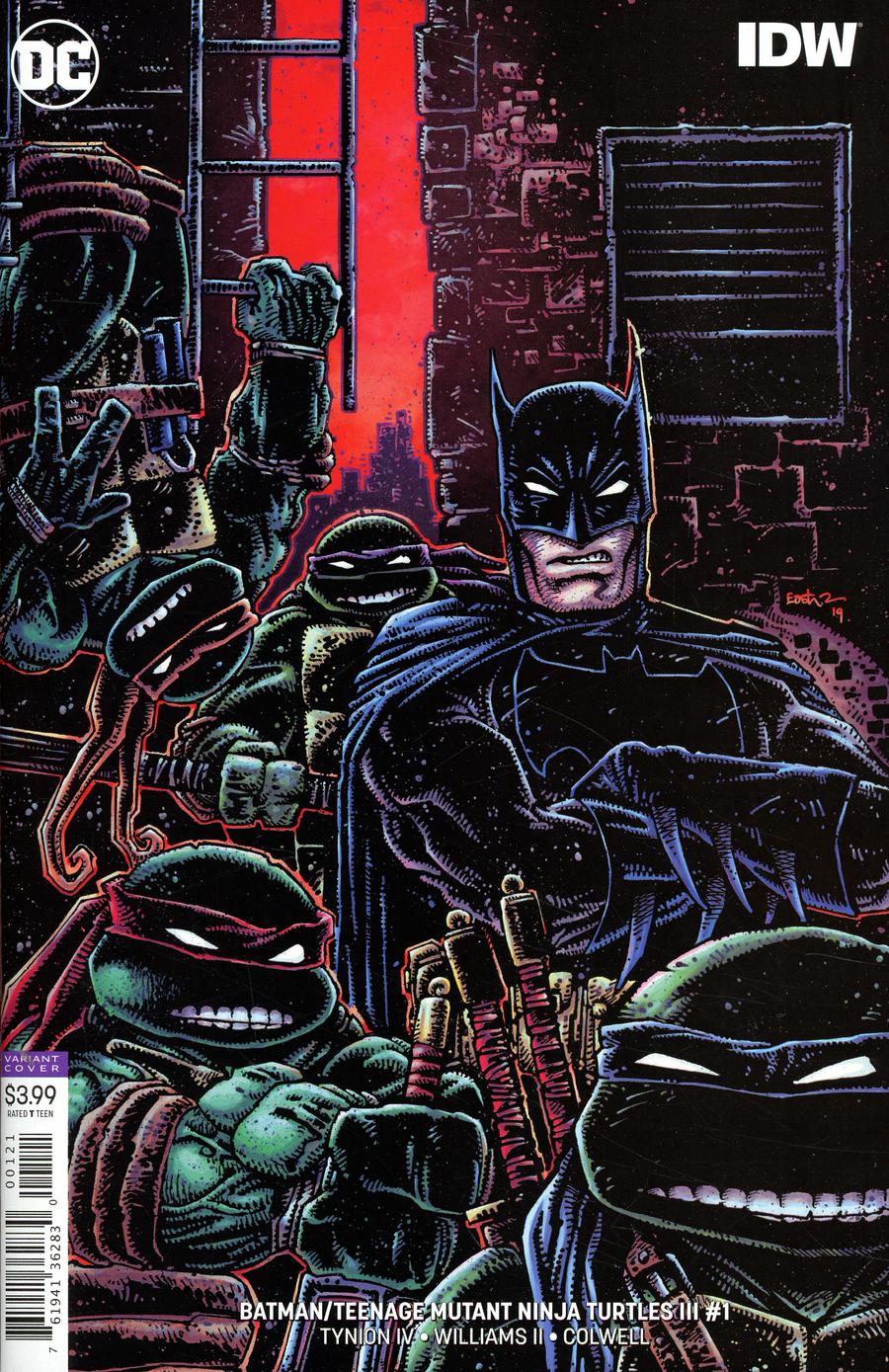 Batman Teenage Mutant Ninja Turtles III #1 Cover B Variant Kevin Eastman Cover