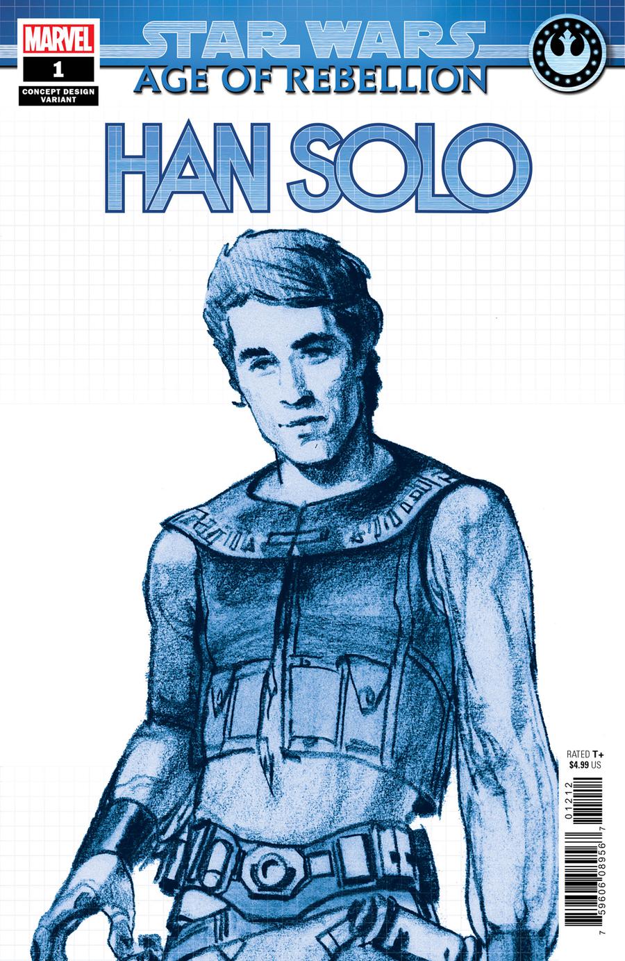 Star Wars Age Of Rebellion Han Solo #1 Cover B Variant Concept Design Cover