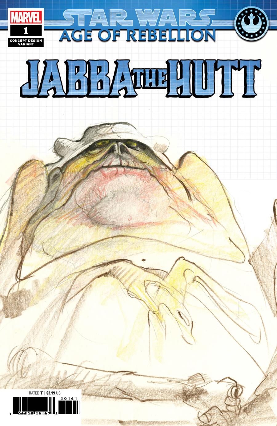 Star Wars Age Of Rebellion Jabba The Hutt #1 Cover B Variant Concept Design Cover
