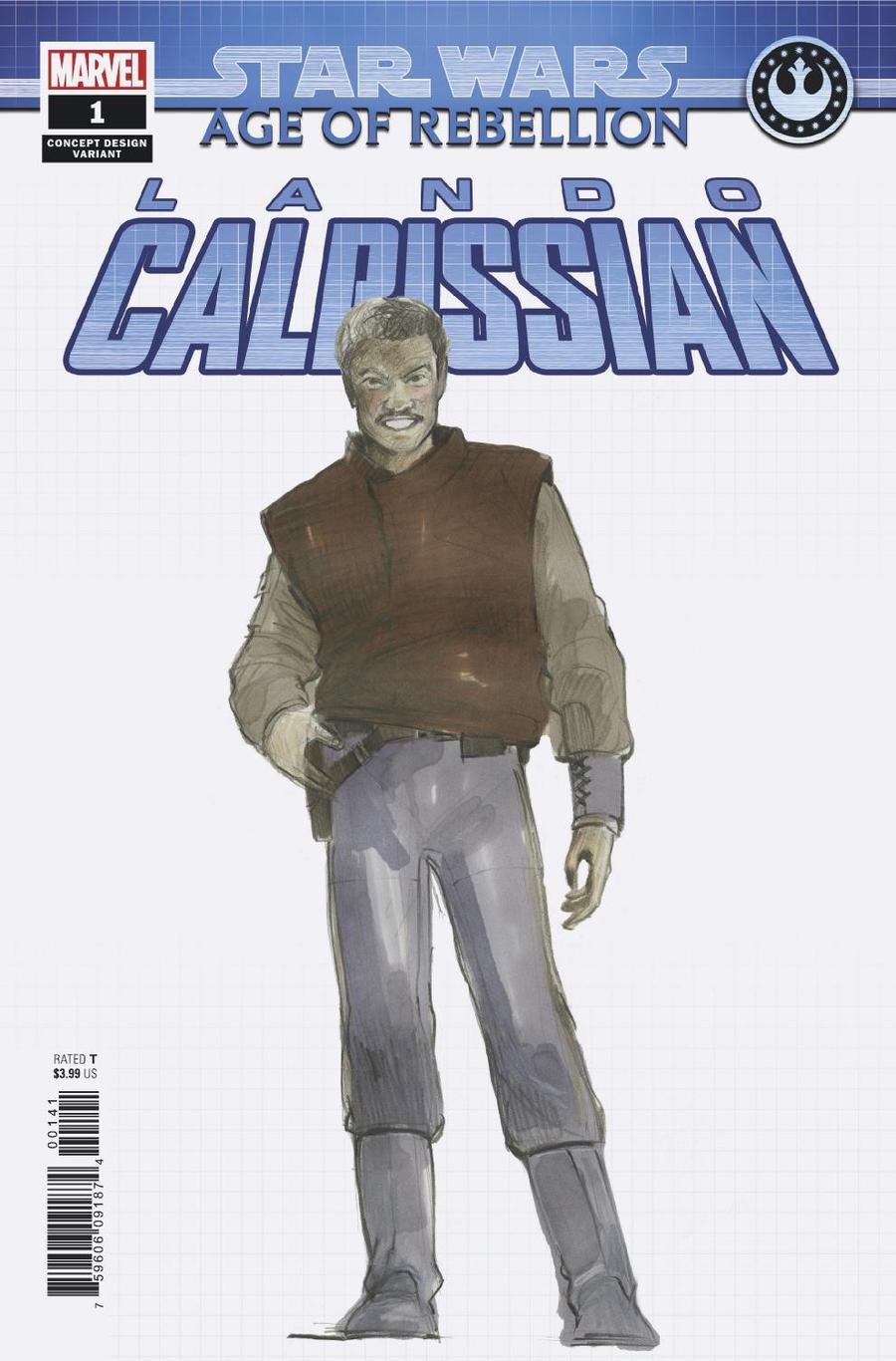 Star Wars Age Of Rebellion Lando Calrissian #1 Cover B Variant Concept Design Cover