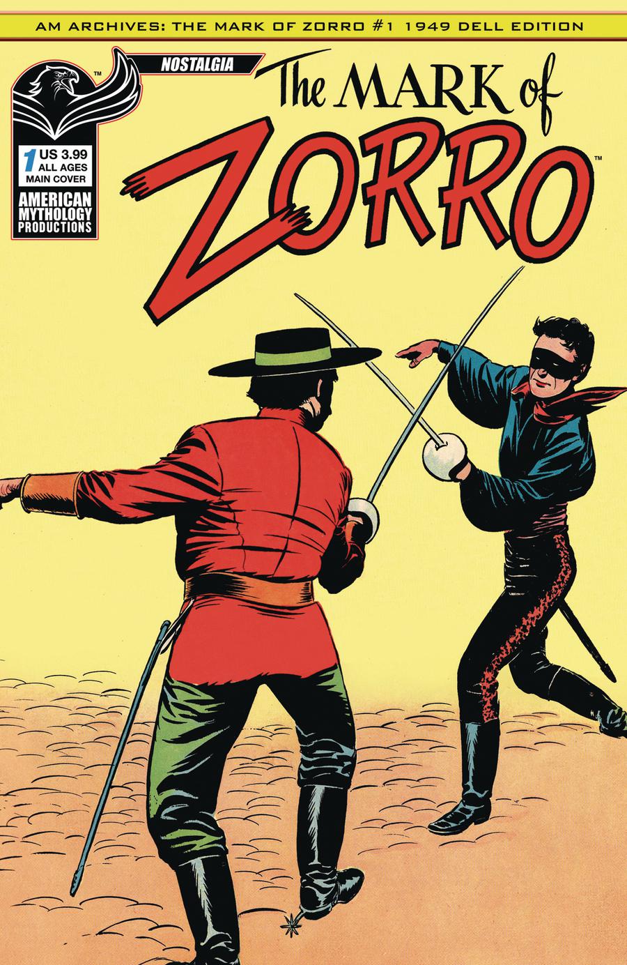 American Mythology Archives Mark Of Zorro 1949 1st Appearance #1 Cover A Regular Bill Ely Cover