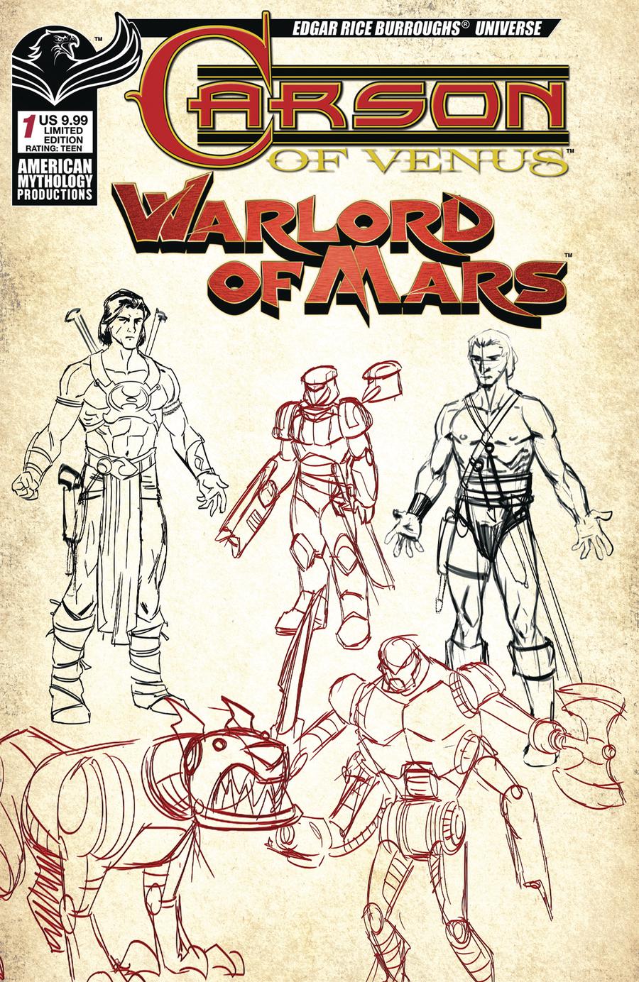 Carson Of Venus Warlord Of Mars #1 Cover C Variant Cyrus Mesarcia Character Design Limited Edition Cover