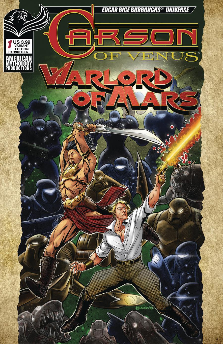 Carson Of Venus Warlord Of Mars #1 Cover B Variant Cyrus Mesarcia Warriors Cover