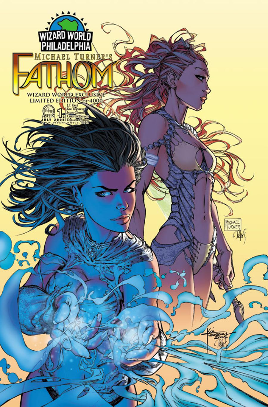 Fathom Vol 2 #1 Cover G Wizard World Philadelphia 2005 Limited Edition Michael Turner Koi Turnbull Variant Cover