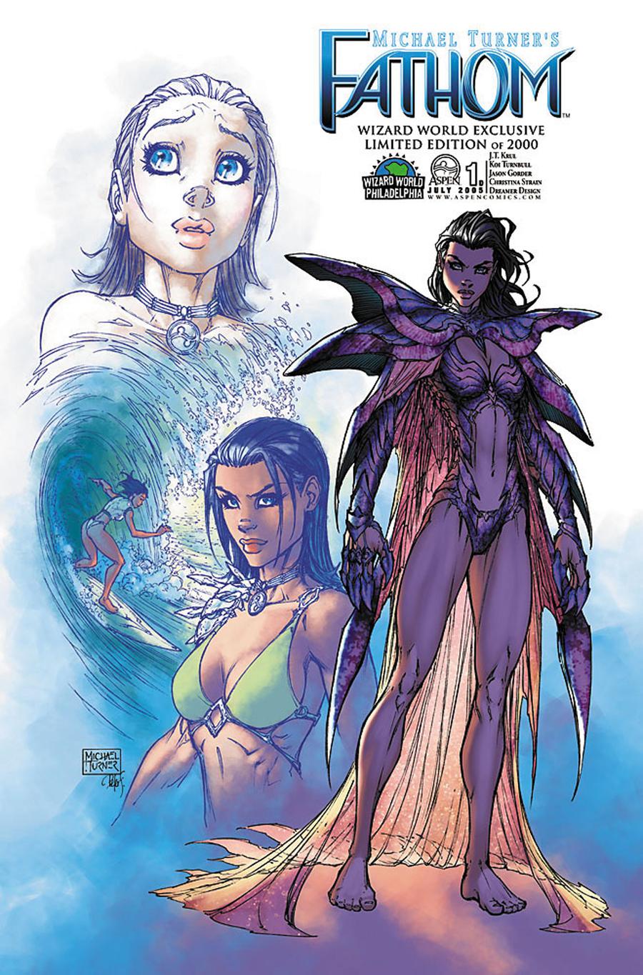 Fathom Vol 2 #1 Cover H Wizard World Philadelphia 2005 Limited Edition Michael Turner Variant Cover