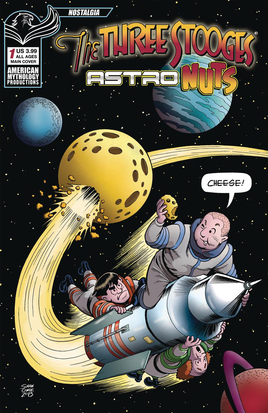 Three Stooges Astro Nuts #1 Cover A Regular Eric Shanower Cheese Cover