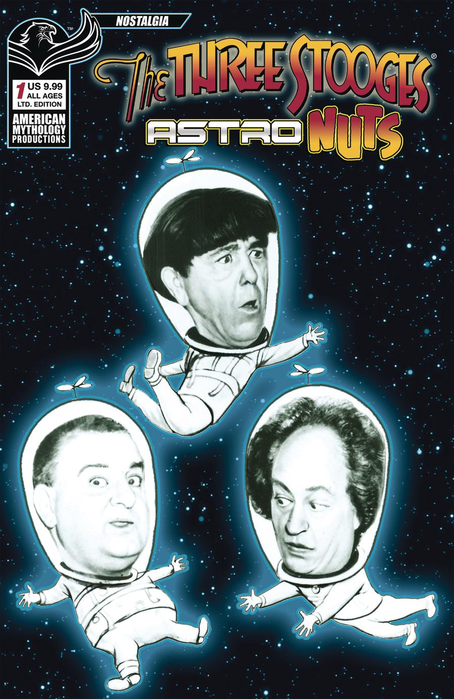 Three Stooges Astro Nuts #1 Cover C Variant Photo Black & White Limited Edition Cover