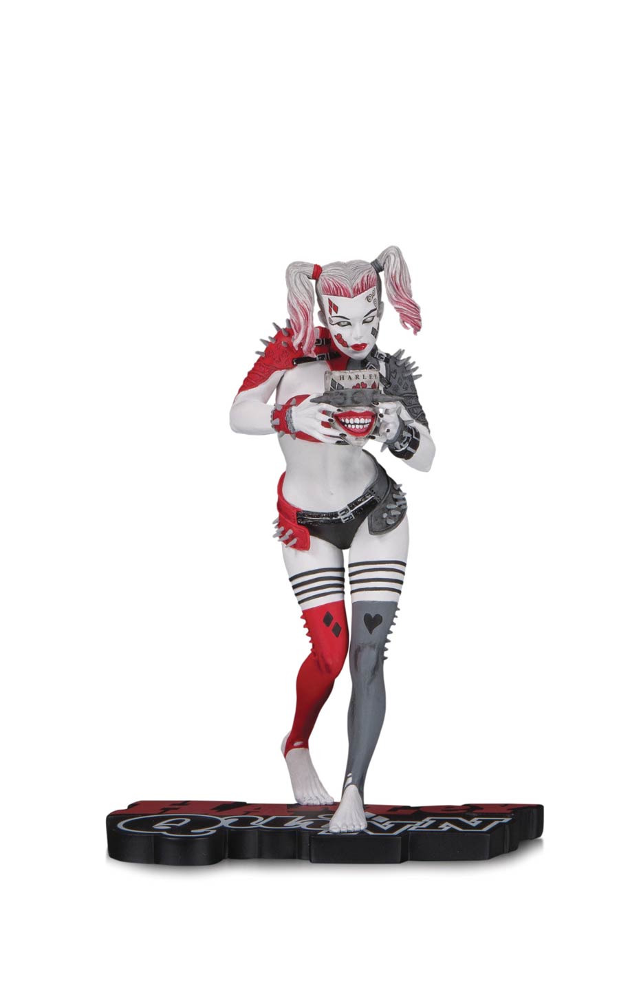 Harley Quinn Red White And Black Statue By Greg Horn