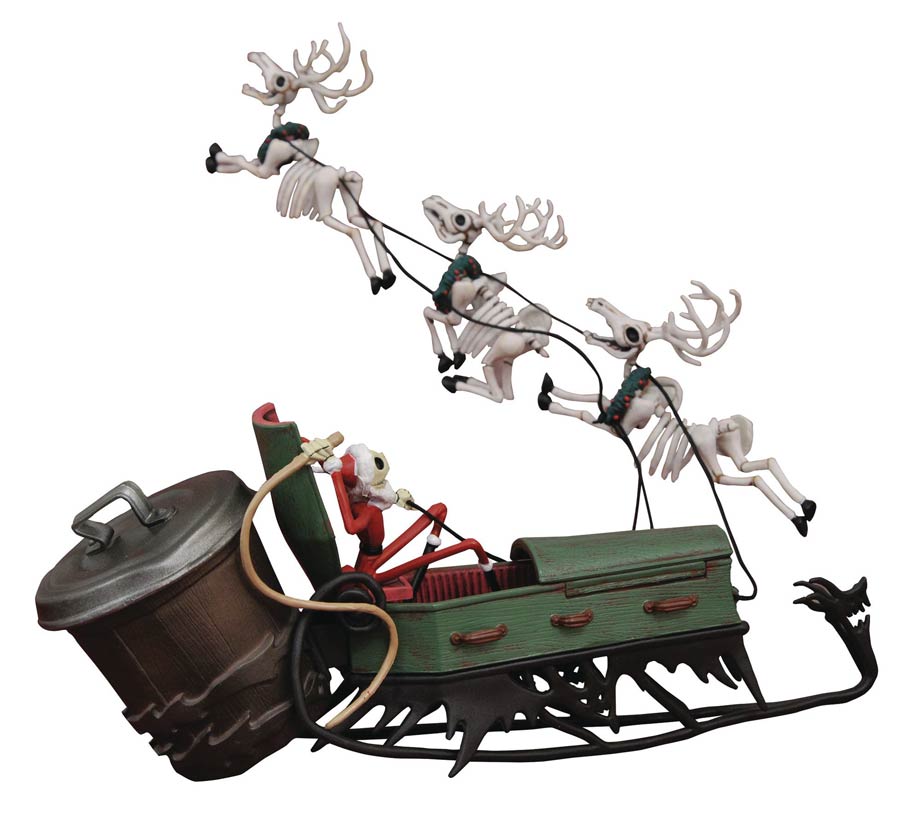 Nightmare Before Christmas Jack And Sleigh PVC Set