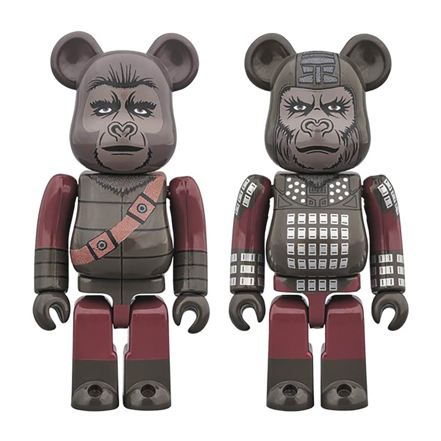 Planet Of The Apes General Ursus & Soldier Ape 100 Percent 2-Pack Bearbrick