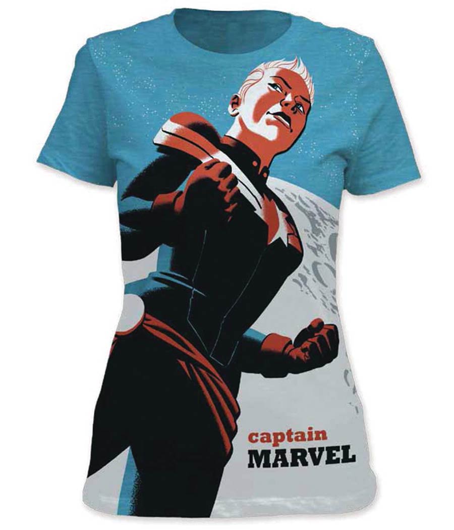 Captain Marvel By Michael Cho Previews Exclusive Fitted T-Shirt Large