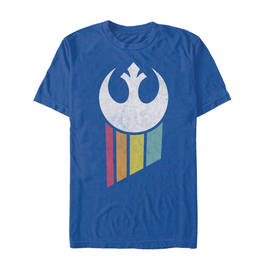 Star Wars Rainbow Rebel Logo T-Shirt Large
