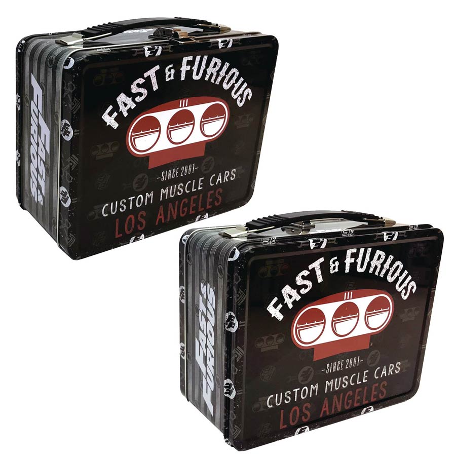 Classic Film Tin Tote - Fast And Furious Muscle Cars