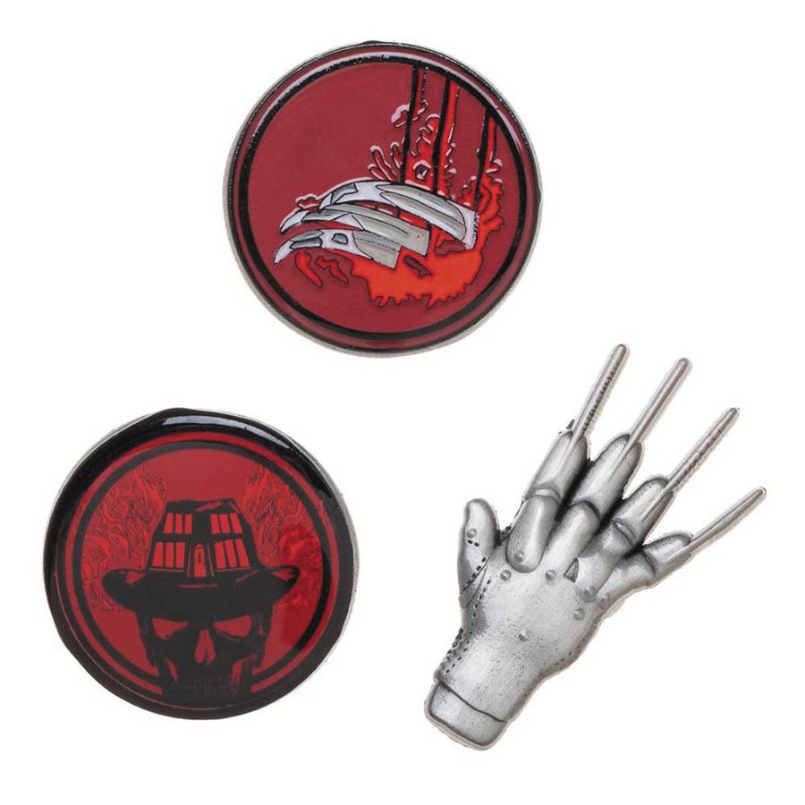 Nightmare On Elm Street 3-Piece Lapel Pin Set