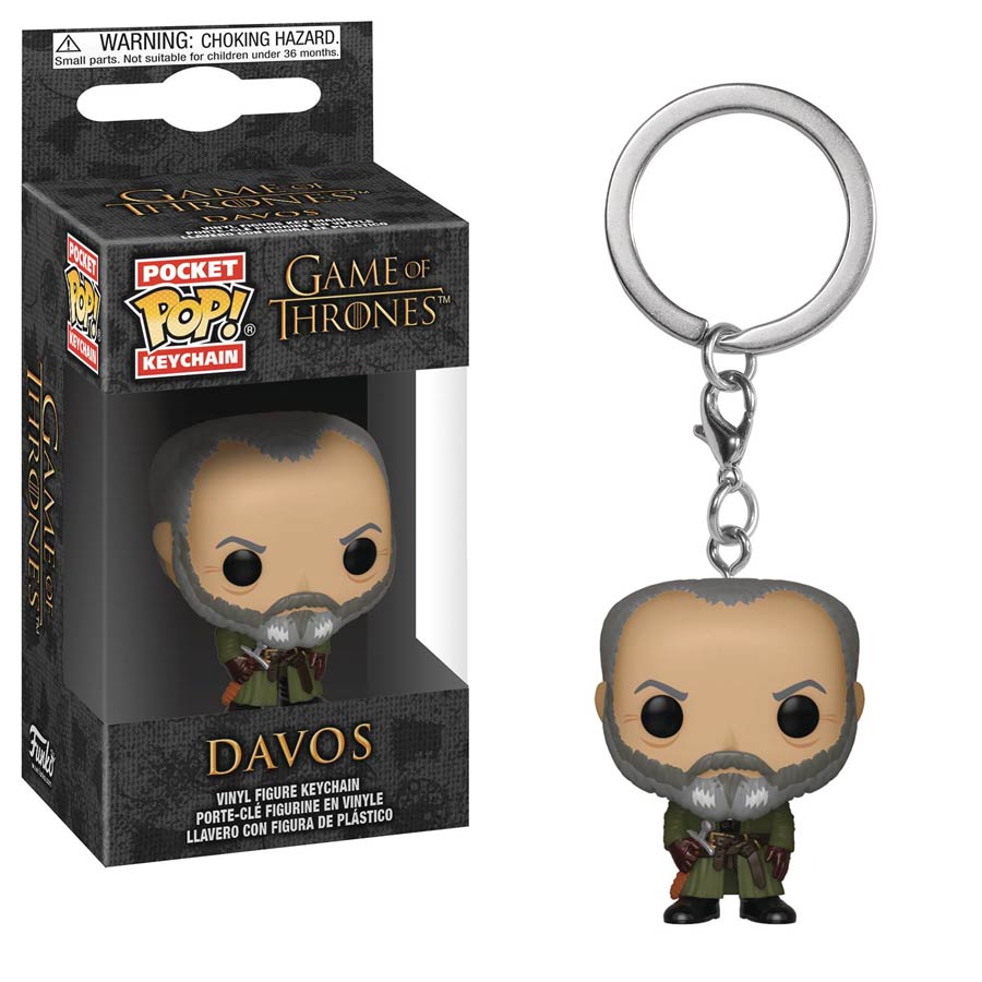 POP Game Of Thrones Davos Vinyl Pocket Keychain