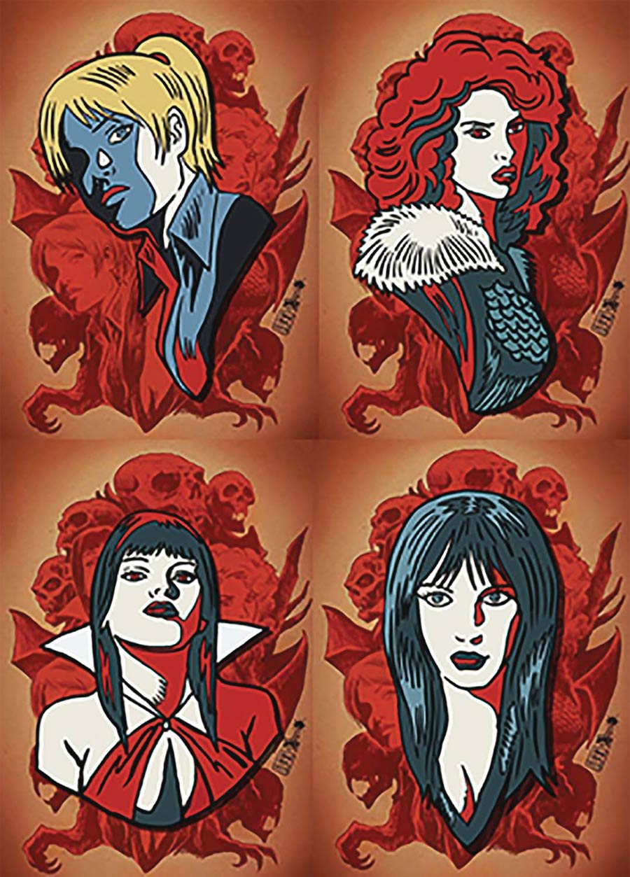 Red Sonja And Vampirella Meet Betty And Veronica Francesco Francavilla Enamel Pin Set