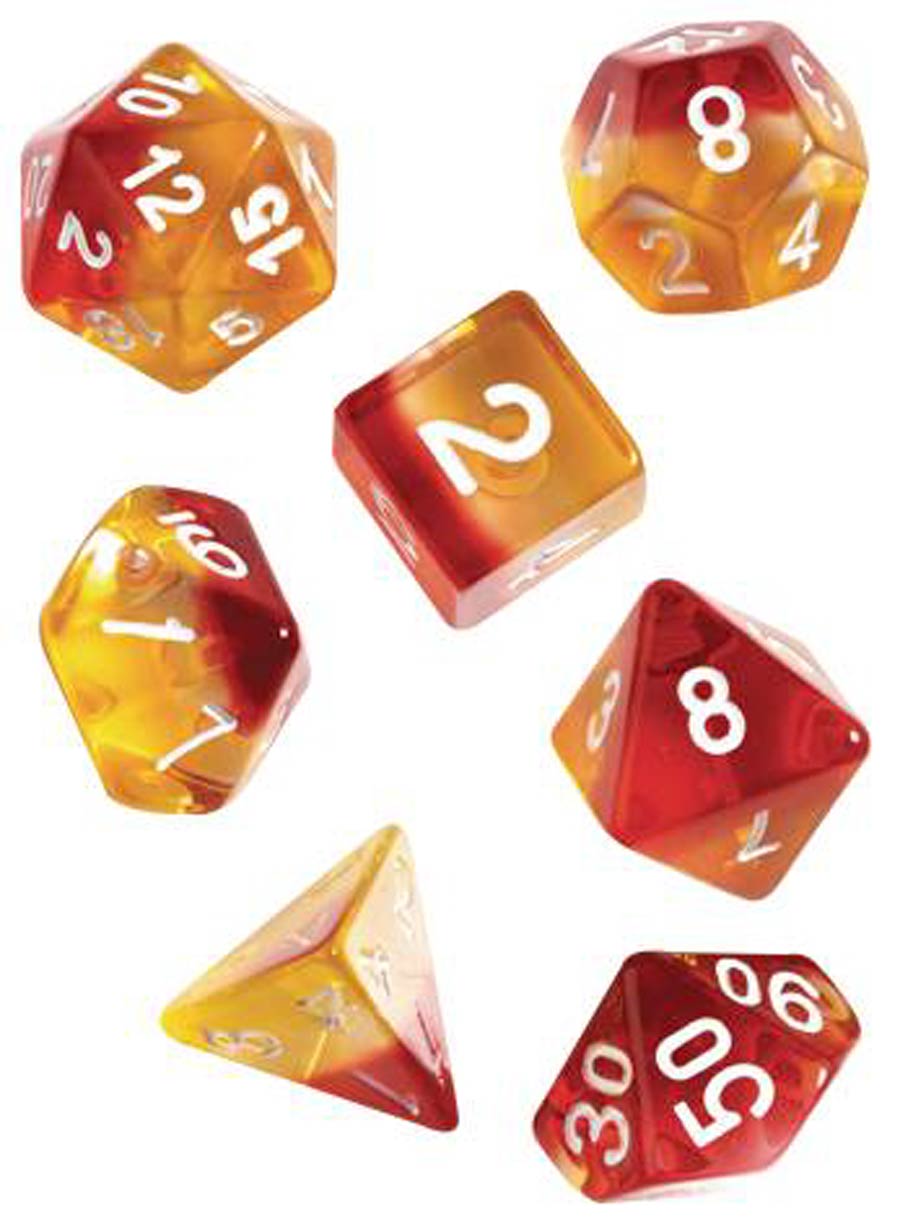 Sirius Dice Set - Yellow And Red Translucent