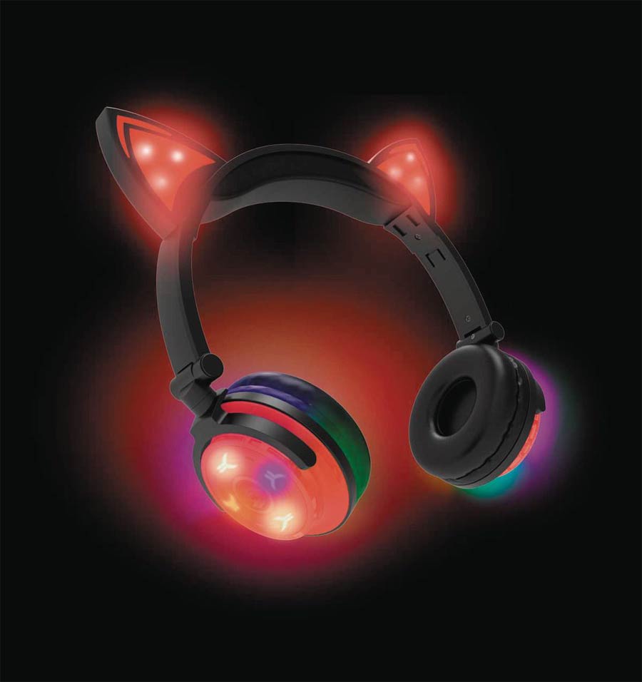 Hype Wireless LED Cat Ear Headphones - Red