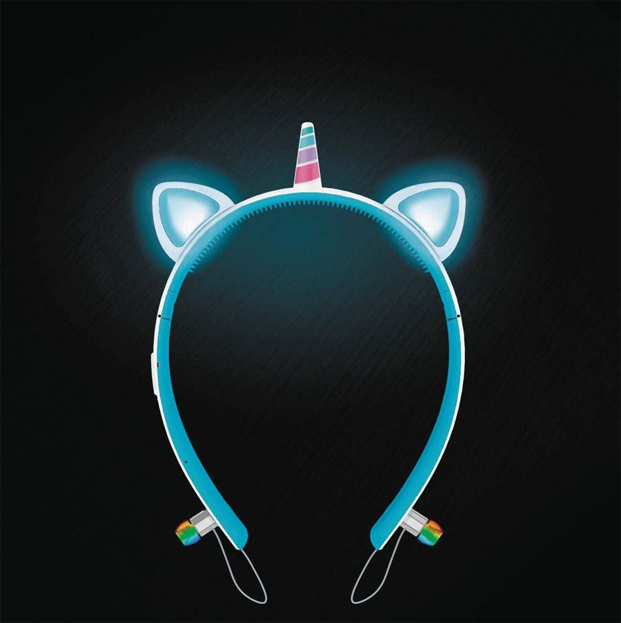 Hype Wireless LED Unicorn Earphones With Microphone - Blue