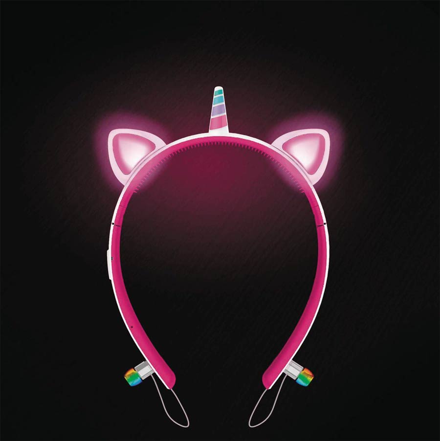 Hype Wireless LED Unicorn Earphones With Microphone - Pink