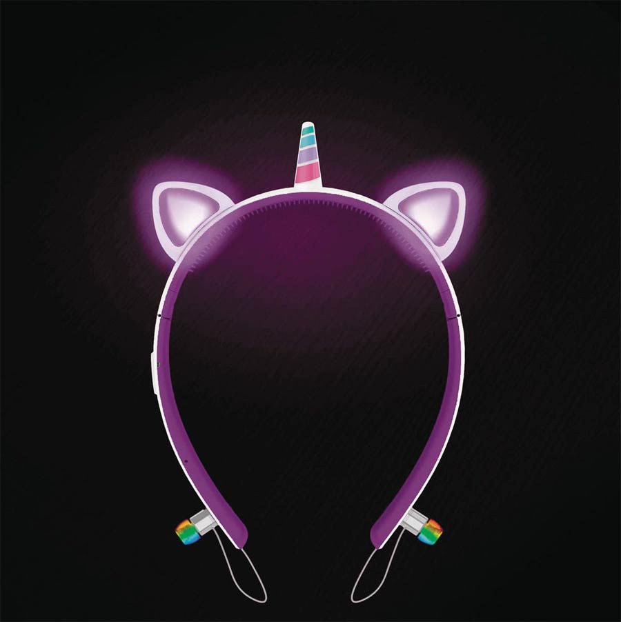 Hype Wireless LED Unicorn Earphones With Microphone - Purple