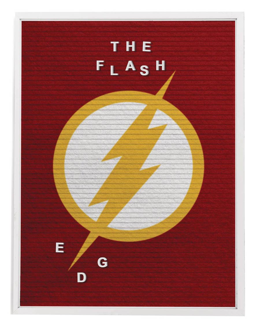 DC Heroes 13x17.5-Inch Felt Letterboard Wall Art - Flash