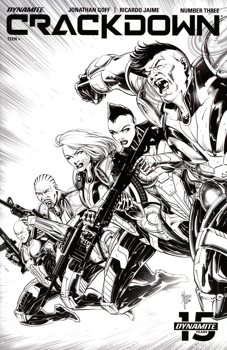 Crackdown #4 Cover B Incentive Ricardo Jaime Black & White Cover