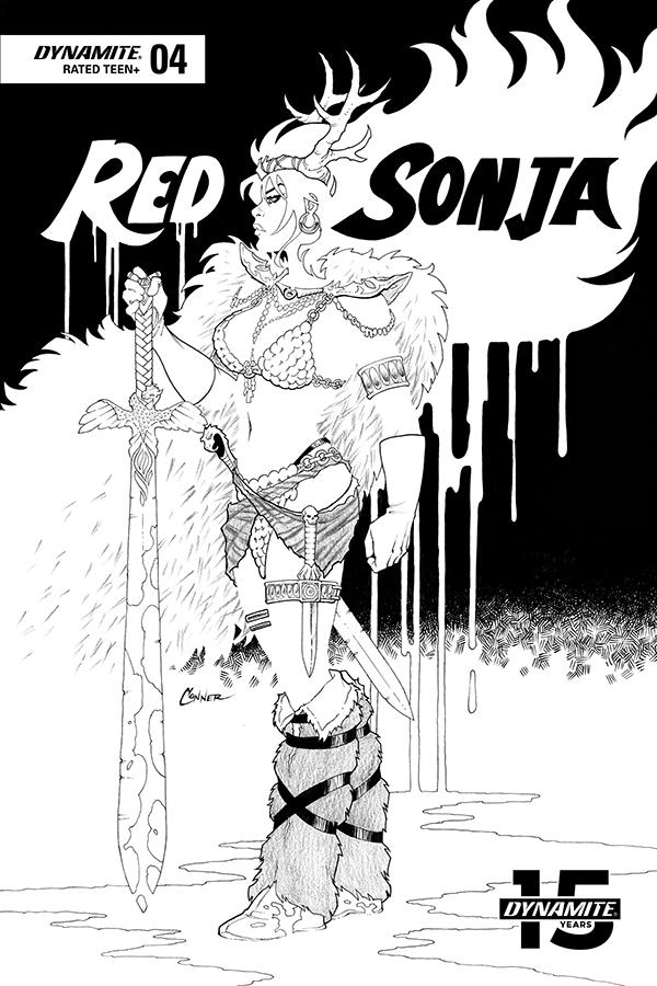 Red Sonja Vol 8 #4 Cover G Incentive Amanda Conner Black & White Cover