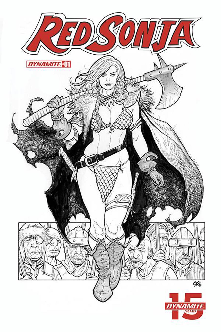 Red Sonja Vol 8 #1 Cover T Limited Edition Frank Cho Black & White Cover CGC Graded