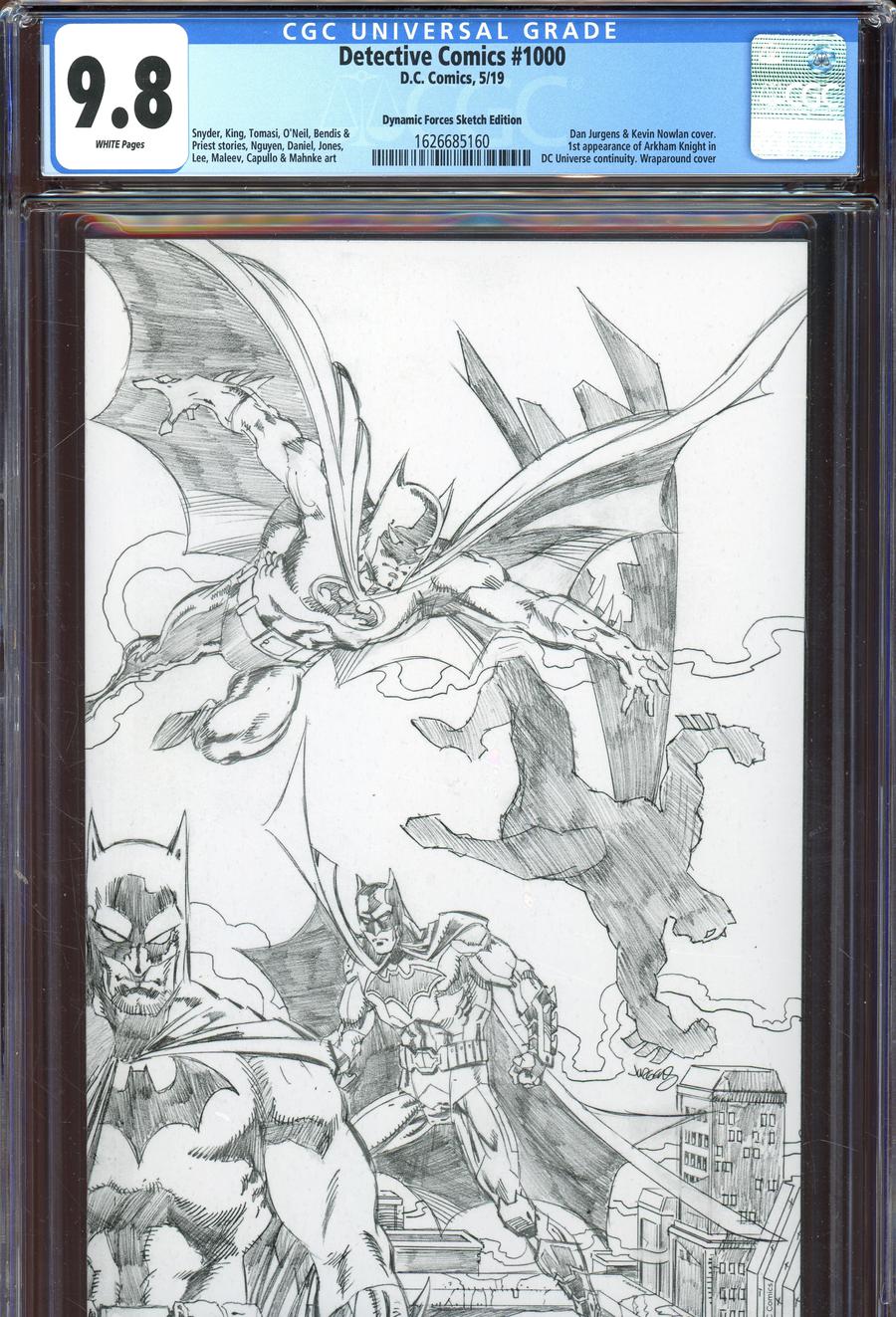 Detective Comics Vol 2 #1000 Cover Z-M DF Exclusive Dan Jurgens Pencil Art Variant Cover CGC Graded