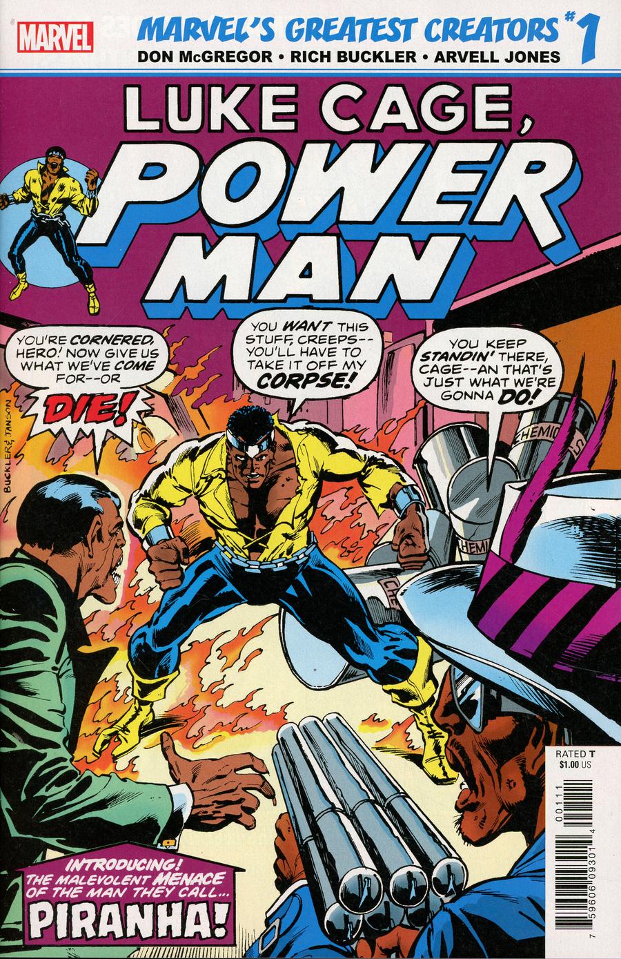 Marvels Greatest Creators Luke Cage Power Man Piranha #1