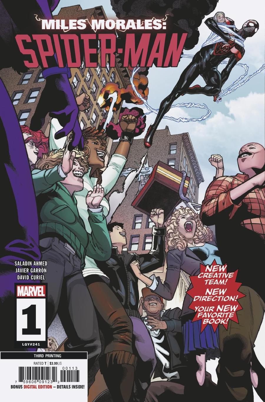 Miles Morales Spider-Man #1 Cover G 3rd Ptg Variant Javi Garron Cover