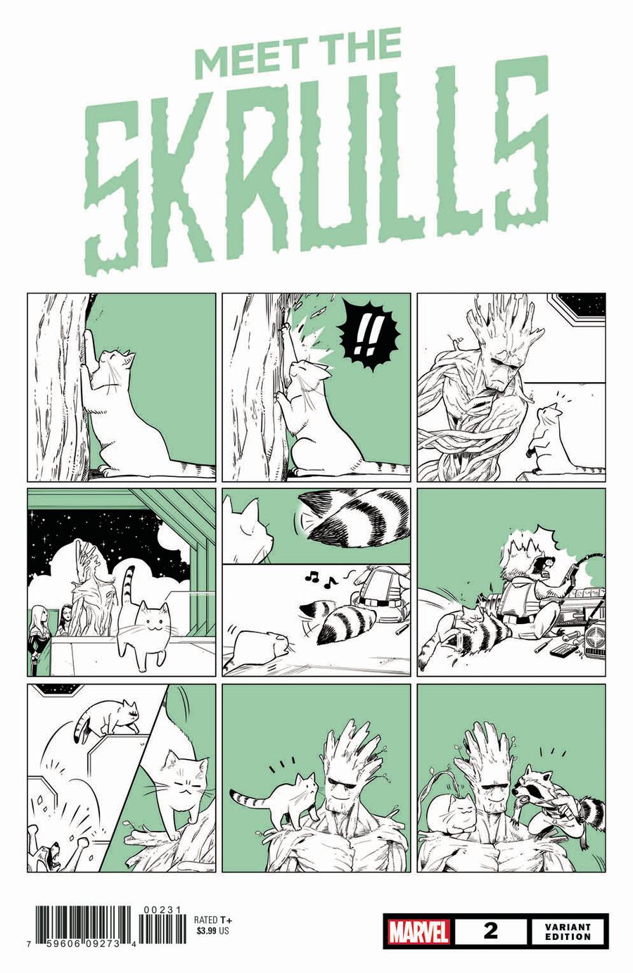 Meet The Skrulls #2 Cover B Variant Nao Fuji Cat Cover