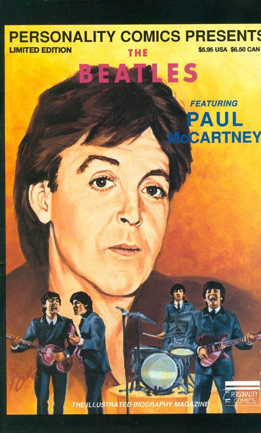 Personality Comics Presents The Beatles #2 Cover C Limited Numbered Edition Without Trading Cards