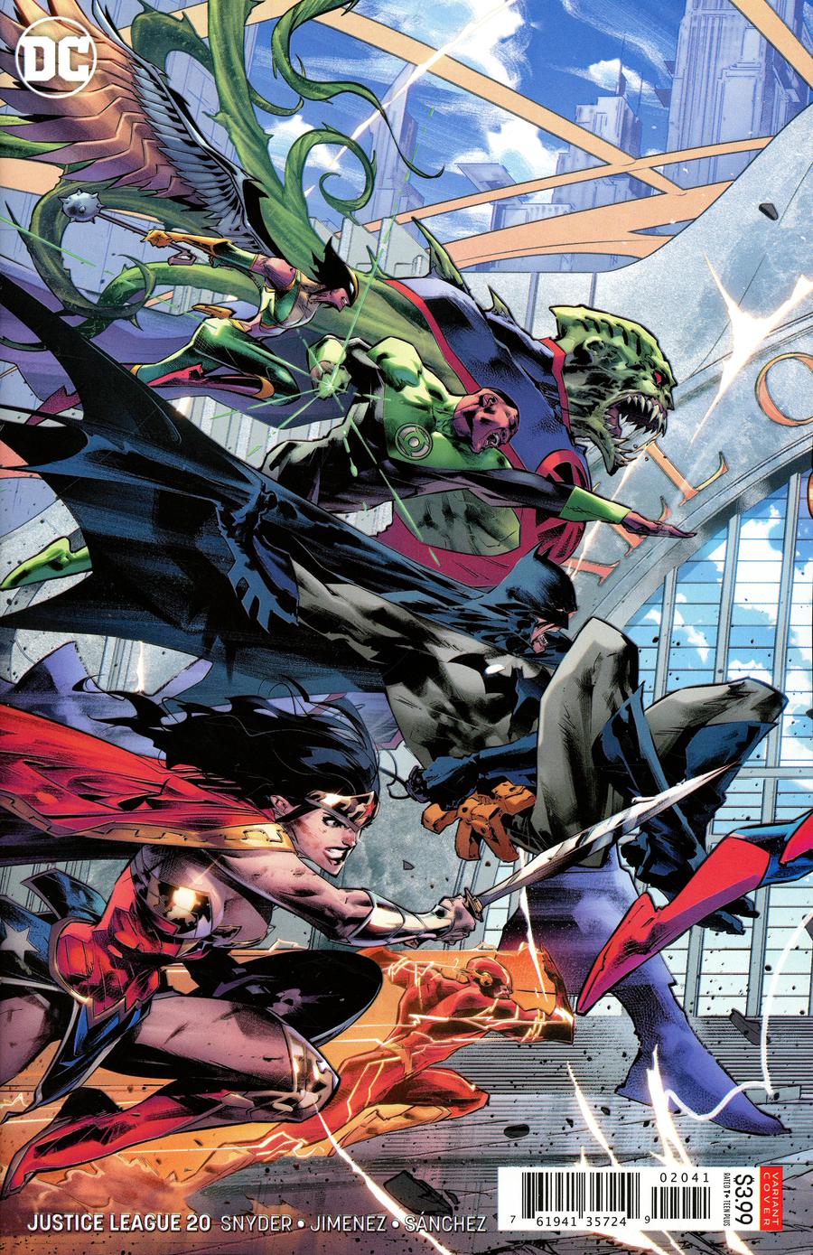 Justice League Vol 4 #20 Cover C Variant Jorge Jimenez Left Side Cover