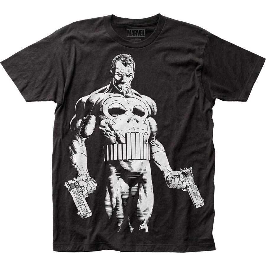 Punisher The Big Nothing Big Print Subway Black T-Shirt Large