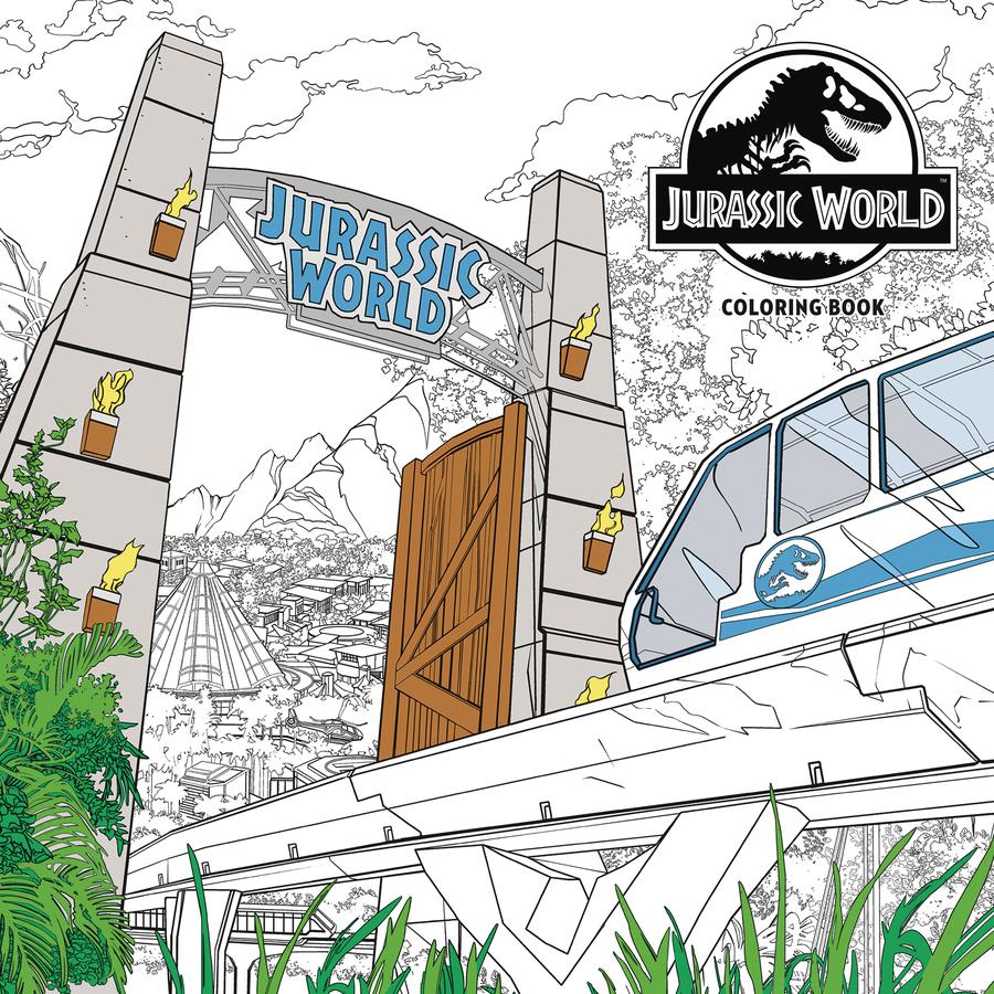 Jurassic World Adult Coloring Book TP