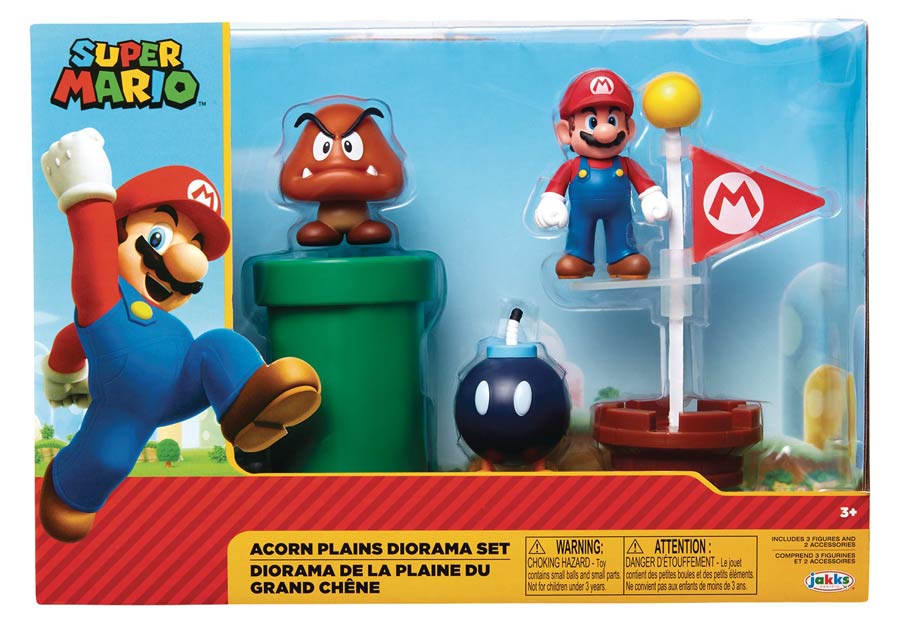 Nintendo 2.5 Inch Figure Acorn Plains Diorama Set Case