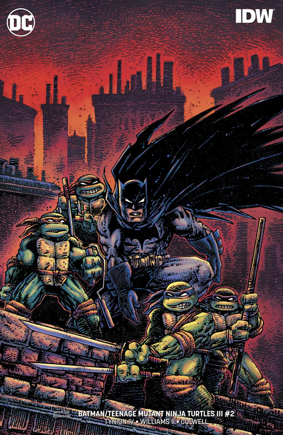 Batman Teenage Mutant Ninja Turtles III #2 Cover B Variant Kevin Eastman Cover